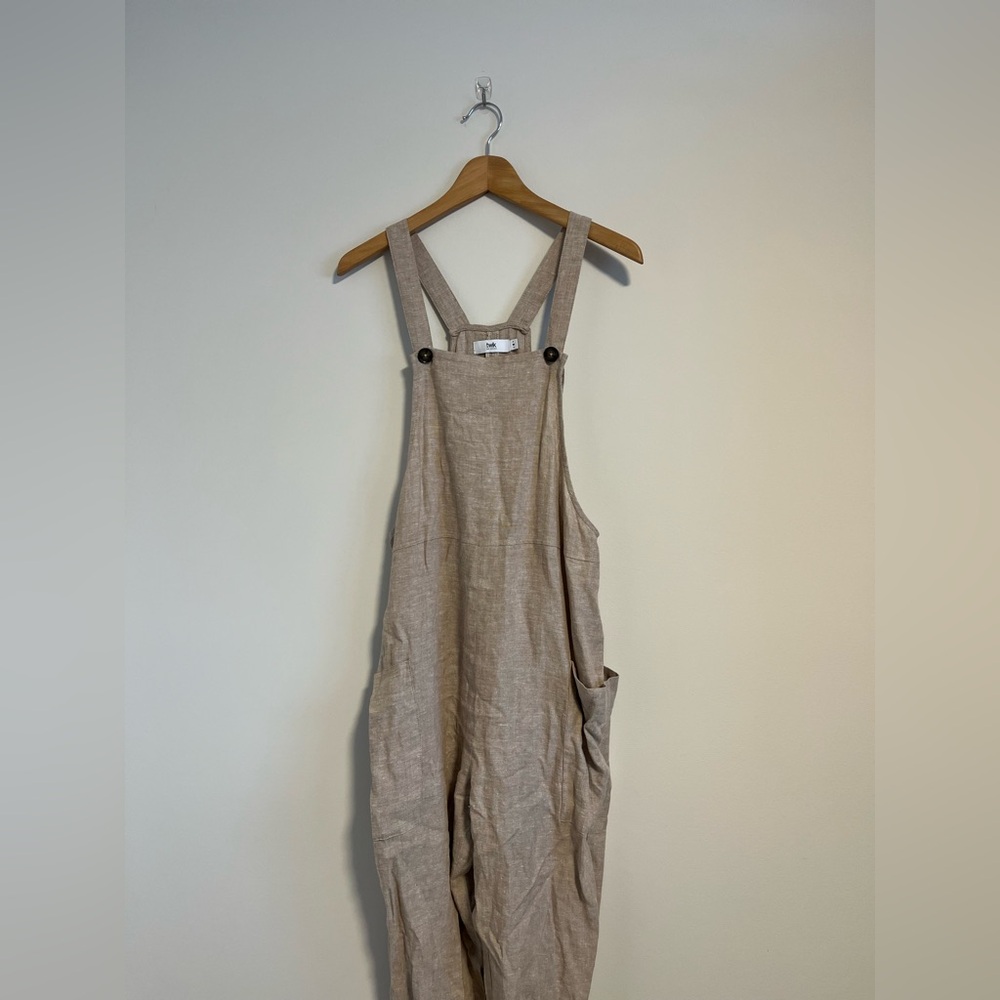 Neutral linen blend twik overalls 🖤 - Picture 2 of 9